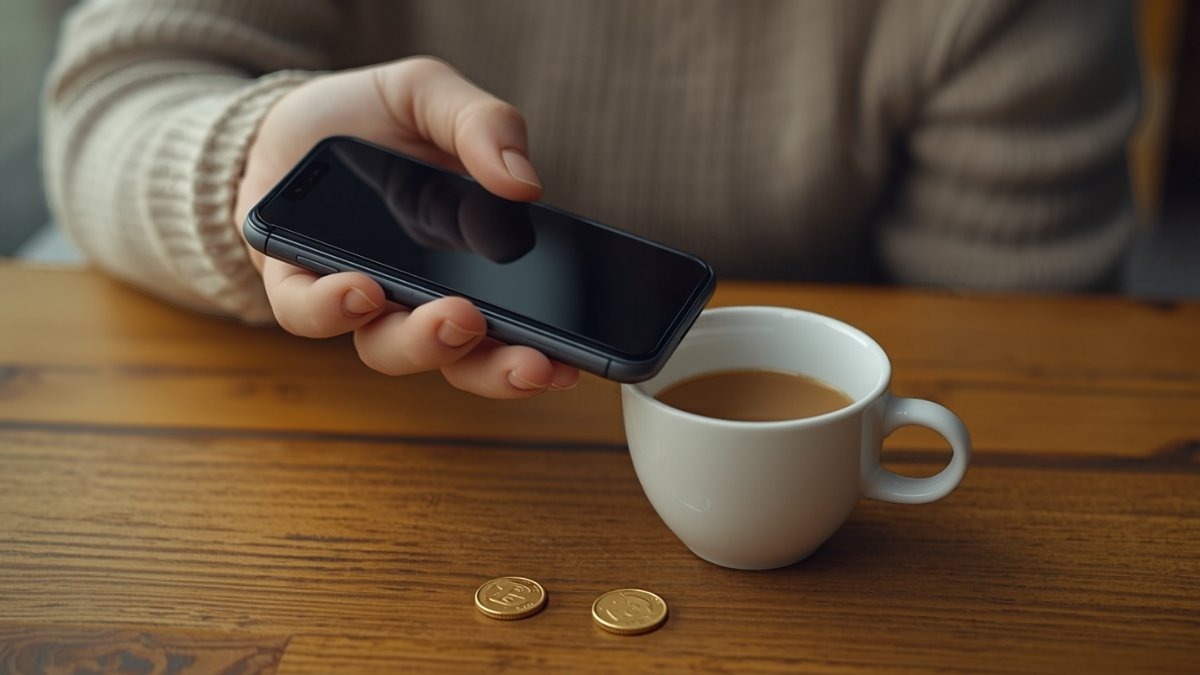 Euro digital: pagamento com o telemóvel num café