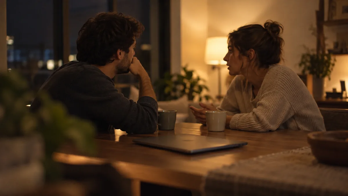 Finanças para casais: dividir as despesas a dois à mesa da sala